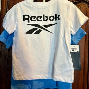 Reebok White Tee with Black Logo set if 2